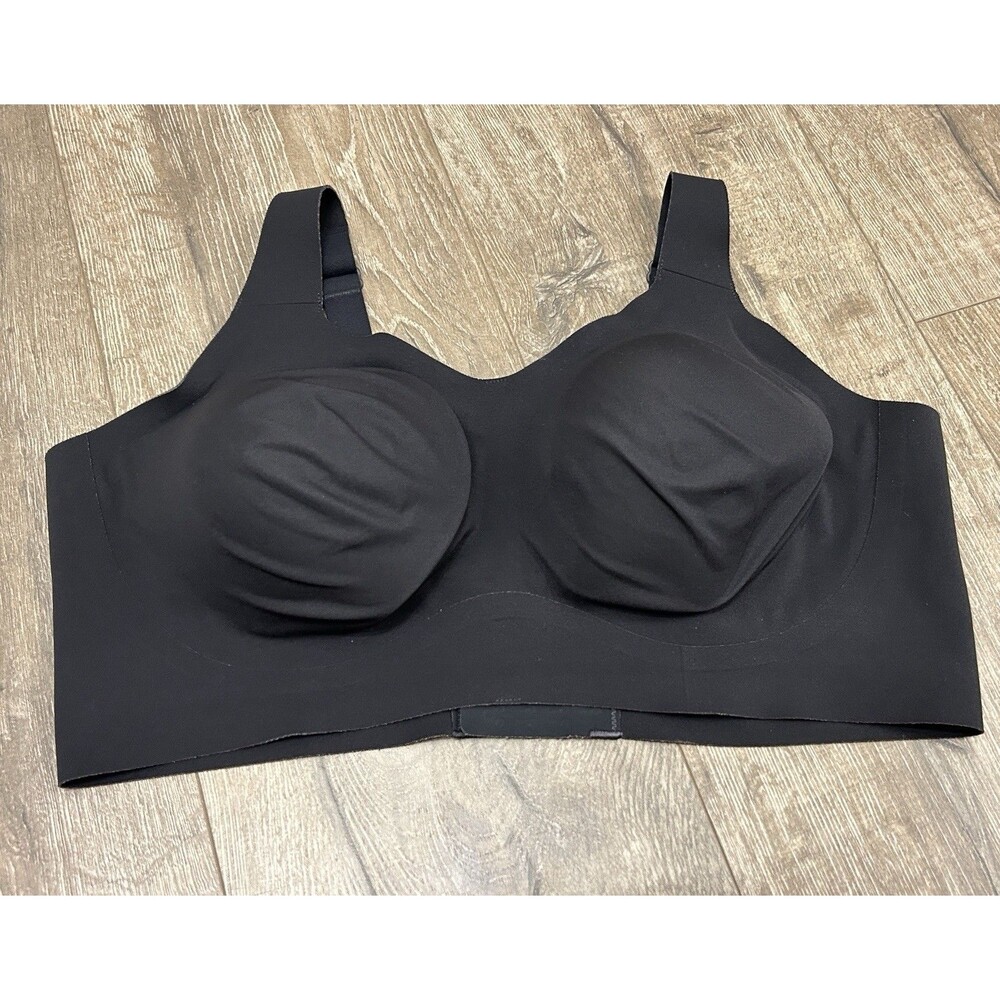 Evelyn Bobbie Beyond Bra Women Large Black Seamless Wirefree EB Core Support